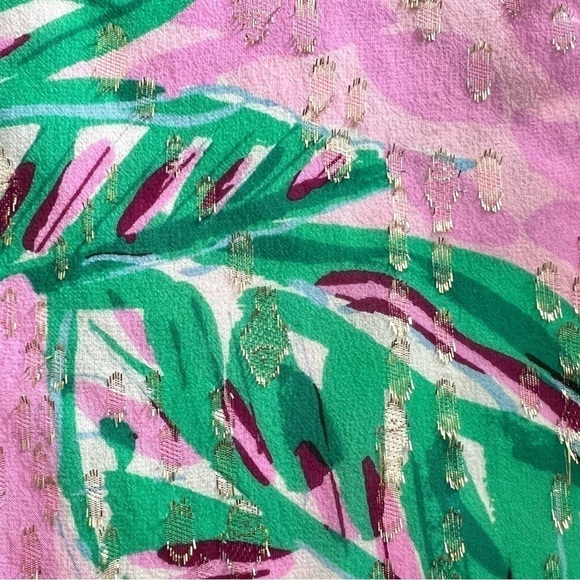 Lilly Pulitzer Aaron Silk Top Magnolia Lilac Leidees Night Size XS NEW - Picture 9 of 14